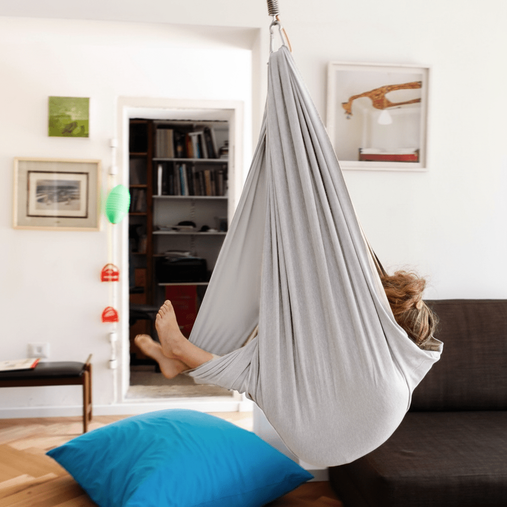 Kids Hammock Chair – Cocoon Style Indoor Hanging Swing Seat for Bedrooms and Playrooms – 100cm x 280cm 0